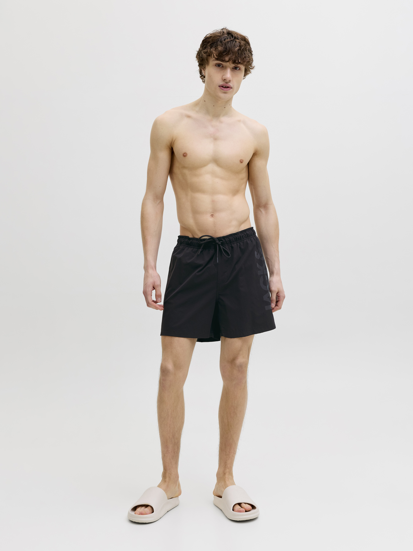 Одежда для пляжа JACK & JONES MAUI WAVE LOGO SWIM SHORTS модель 12291391_Black Фото