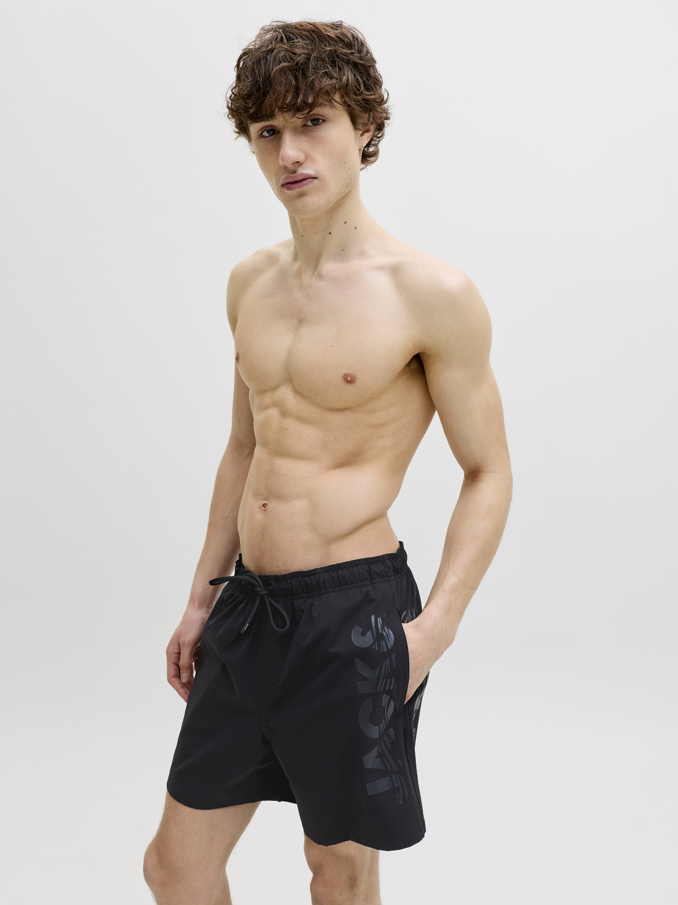 Одежда для пляжа JACK & JONES MAUI WAVE LOGO SWIM SHORTS модель 12291391_Black Фото