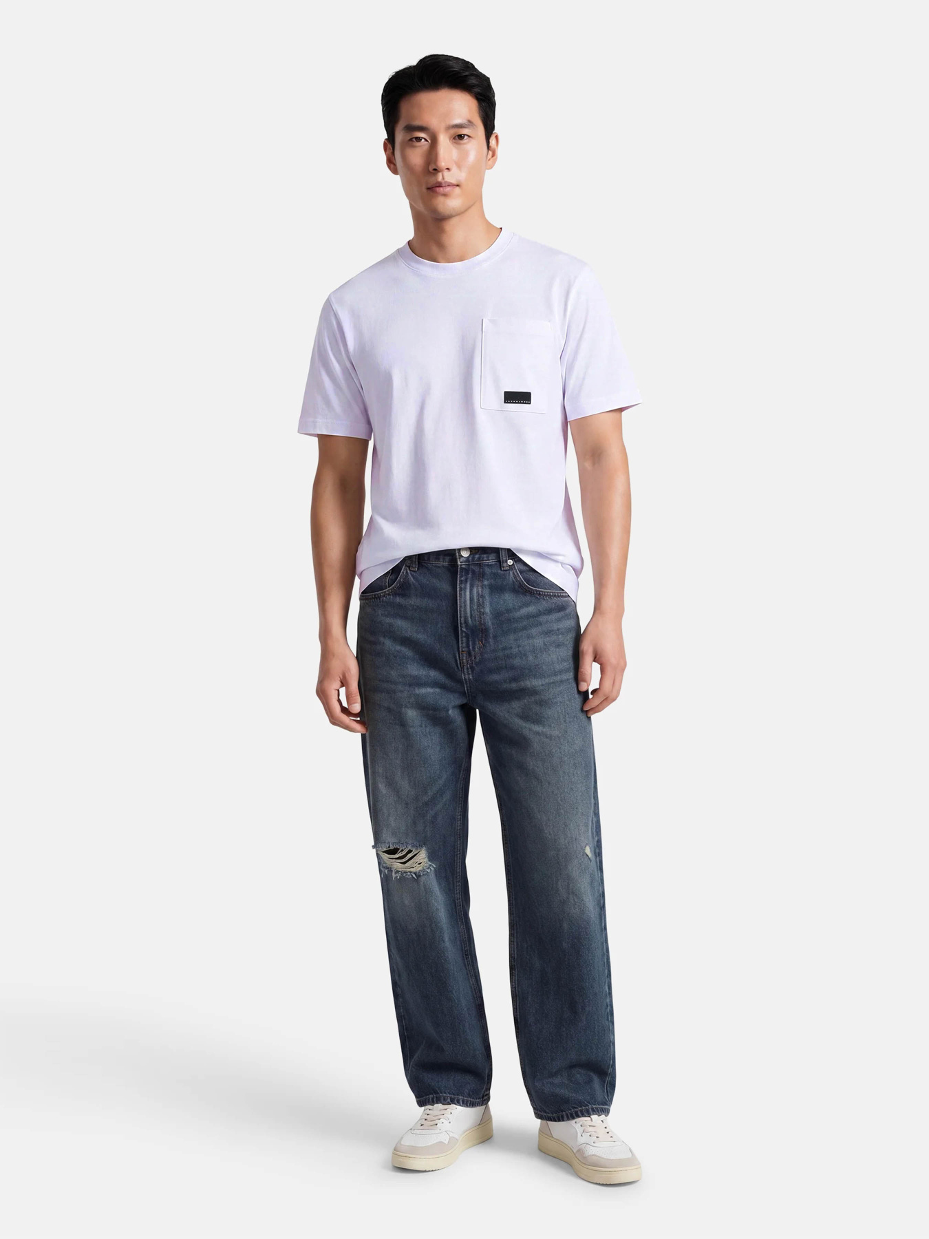 Футболки и поло JACK & JONES FUSION BADGE POCKET TEE модель 12295017_Bright White Фото