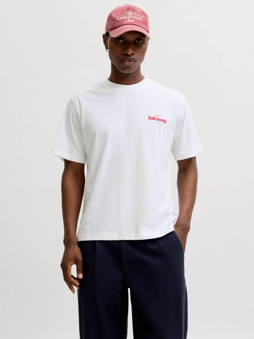 Футболки і поло JACK & JONES RIVIERA BACK PHOTO TEE модель 12295161_Bright White Фото