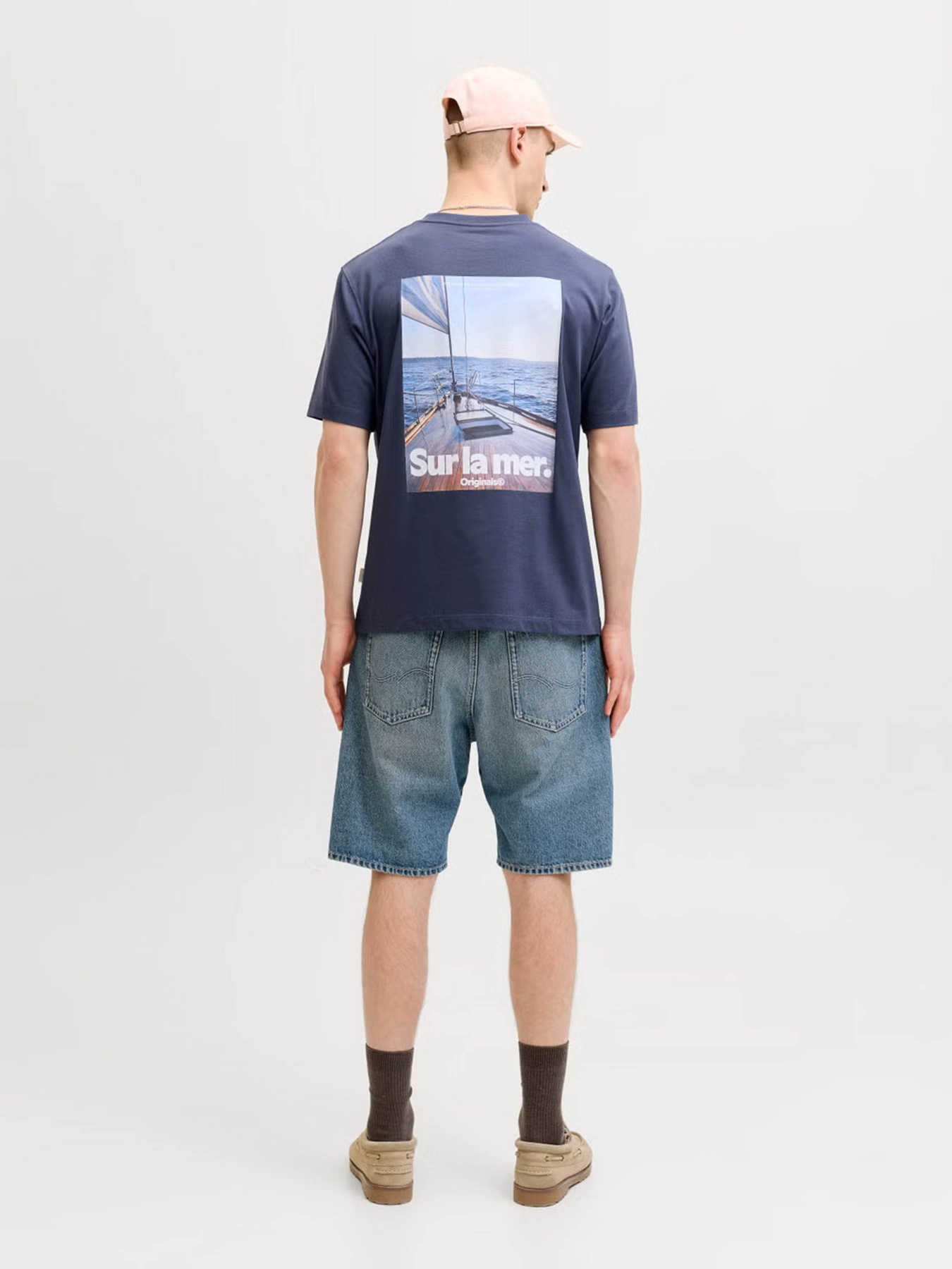 Футболки и поло JACK & JONES RIVIERA BACK PHOTO TEE модель 12295161_Odyssey Gray Фото