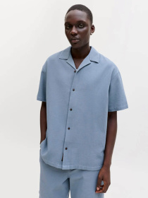Рубашки JACK & JONES GLOBAL WAFFLE RESORT SHIRT модель 12295551_Vintage Khaki Фото