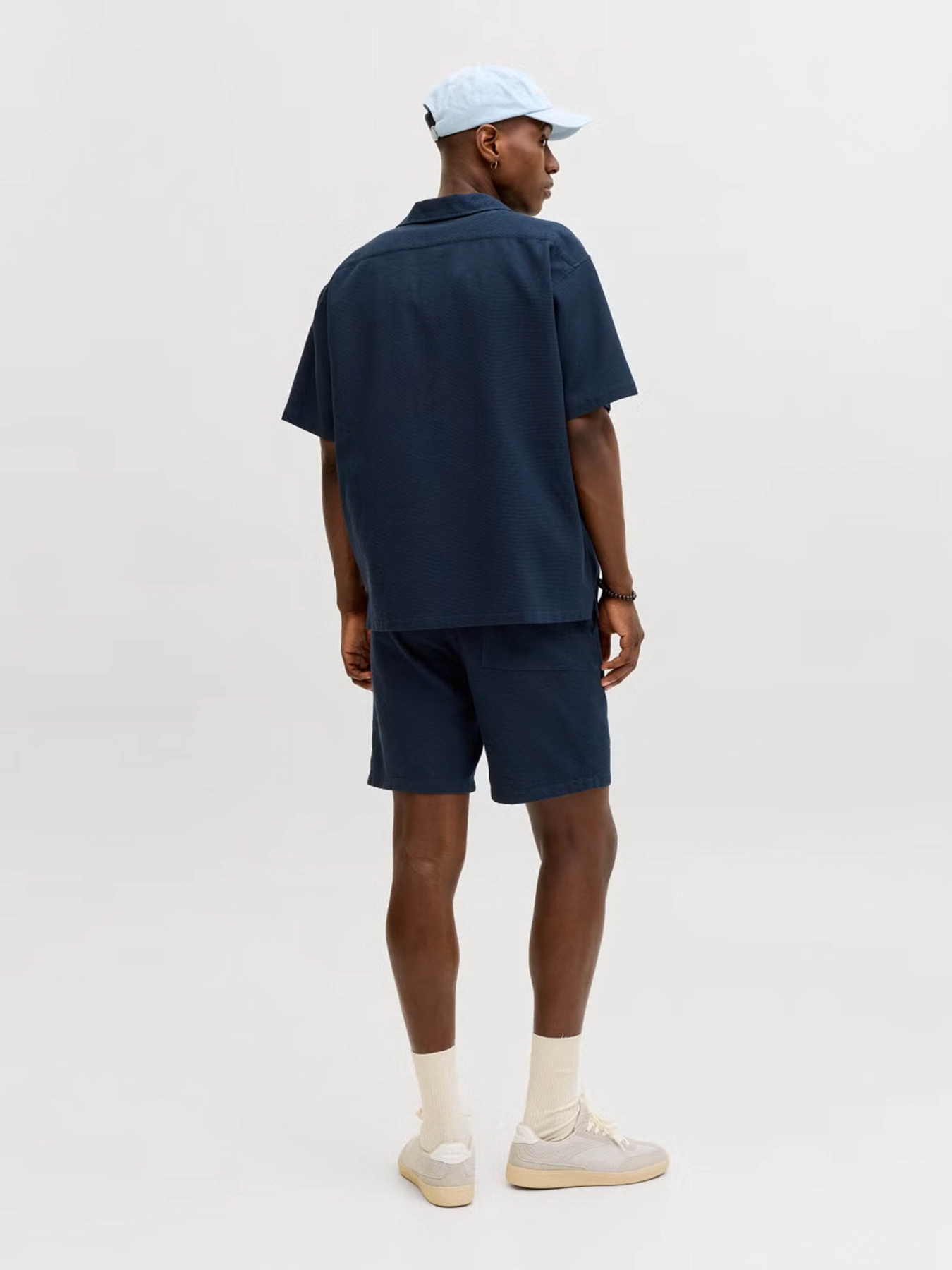 Рубашки JACK & JONES GLOBAL WAFFLE RESORT SHIRT модель 12295551_Navy Blazer Фото