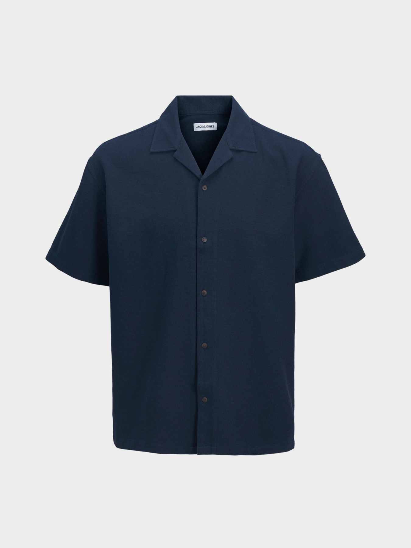 Рубашки JACK & JONES GLOBAL WAFFLE RESORT SHIRT модель 12295551_Navy Blazer Фото