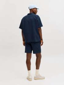 Рубашки JACK & JONES GLOBAL WAFFLE RESORT SHIRT модель 12295551_Navy Blazer Фото