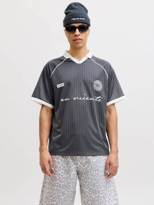 Футболки и поло JACK & JONES ETERNA FOOTBALL POLO модель 12295605_Asphalt Фото
