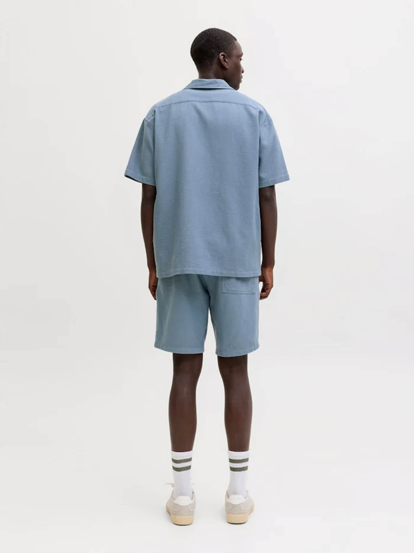 Шорты JACK & JONES JAIDEN WAFFLE RESORT SHORT модель 12295862_Blue Mirage Фото