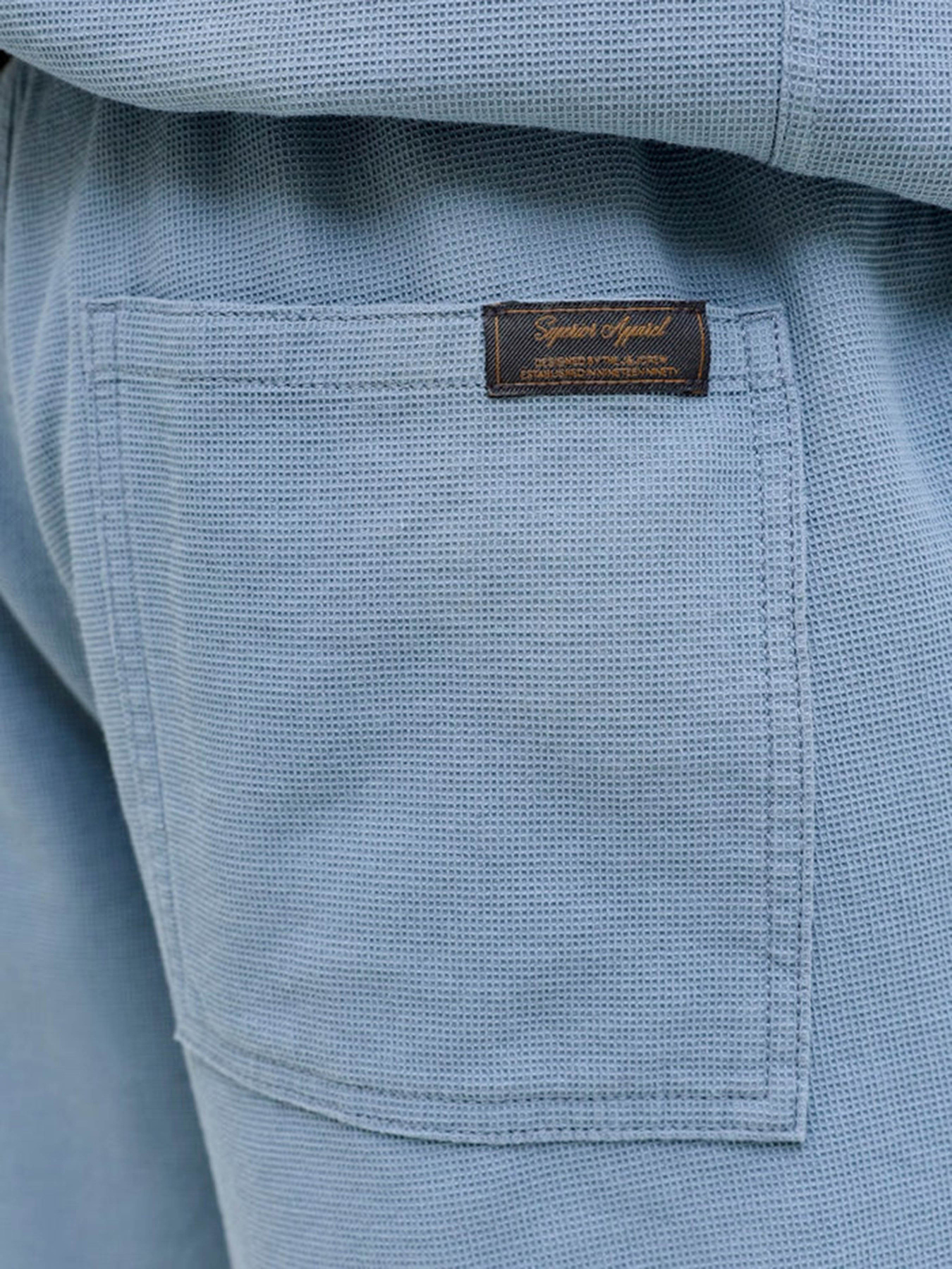 Шорты JACK & JONES JAIDEN WAFFLE RESORT SHORT модель 12295862_Blue Mirage Фото