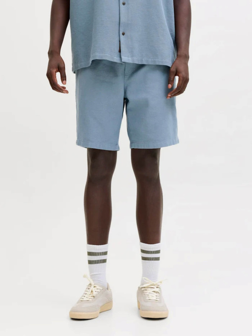 Шорты JACK & JONES JAIDEN WAFFLE RESORT SHORT модель 12295862_Blue Mirage Фото