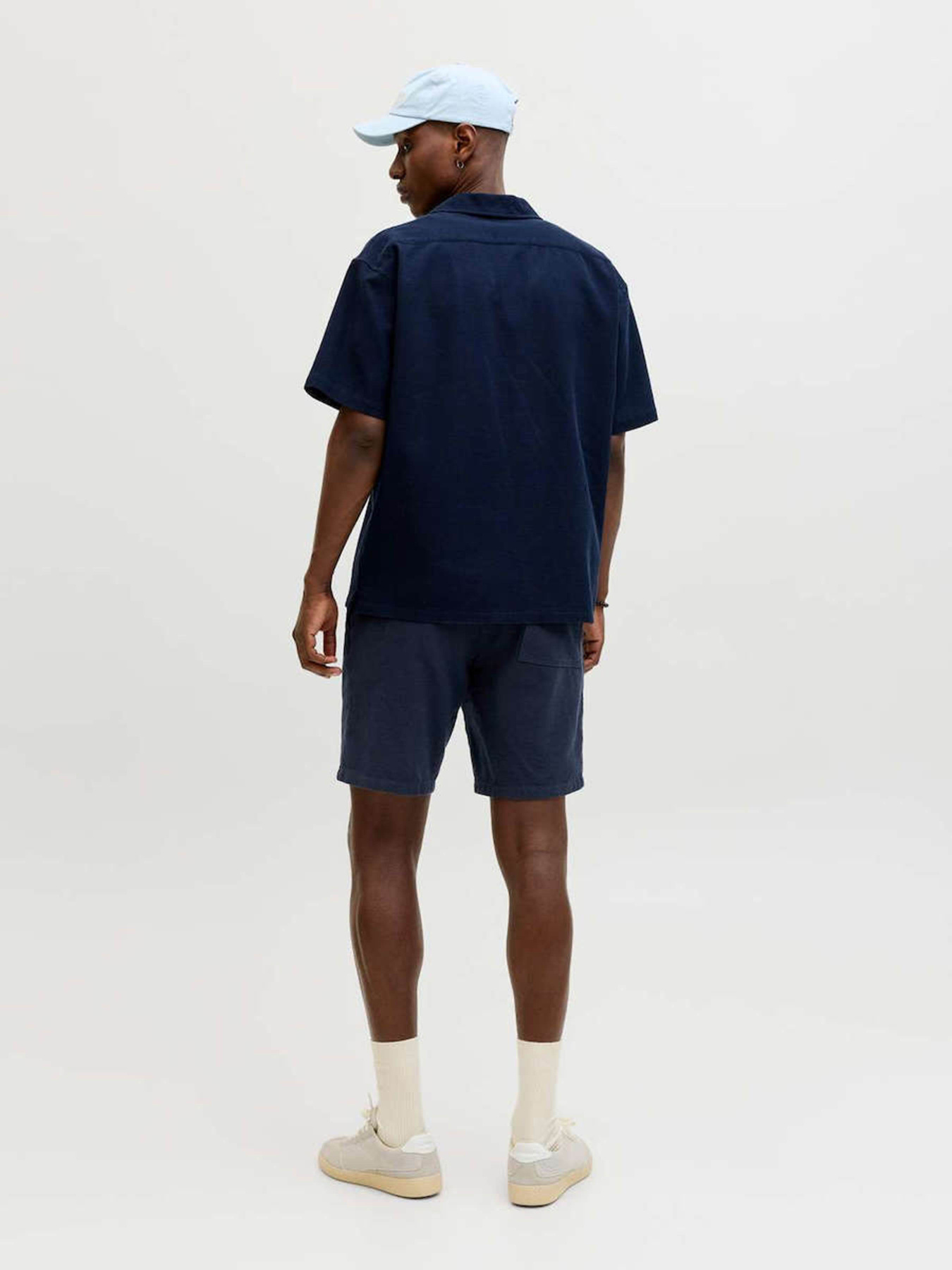 Шорты JACK & JONES JAIDEN WAFFLE RESORT SHORT модель 12295862_Navy Blazer Фото