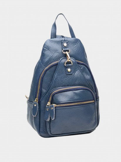 Рюкзак Borsa Leather модель K1162-blue — фото - INTERTOP