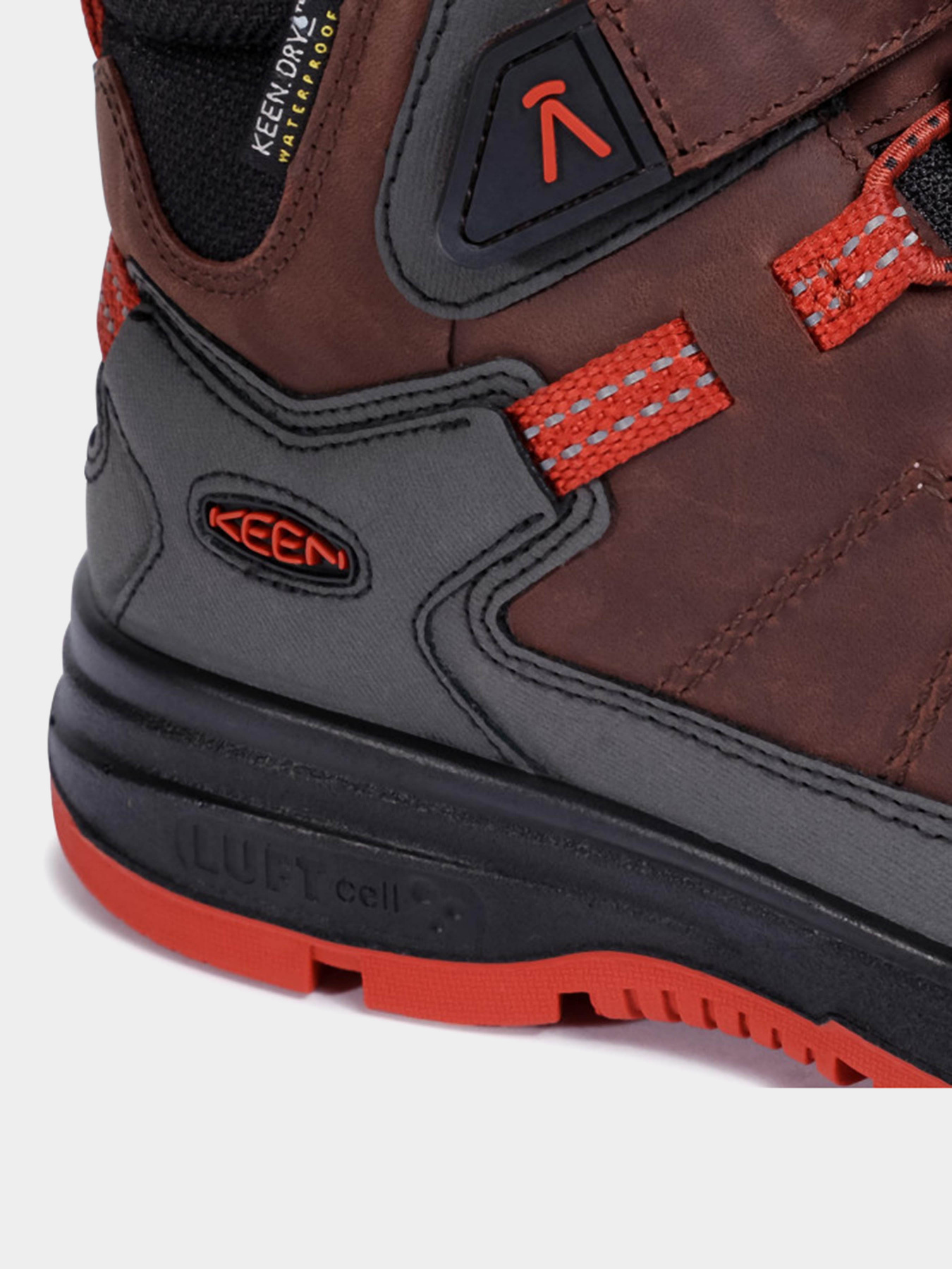 Ботинки Keen Redwood Mid Wp модель 1023888 Коричневий, червоний, чорни Фото