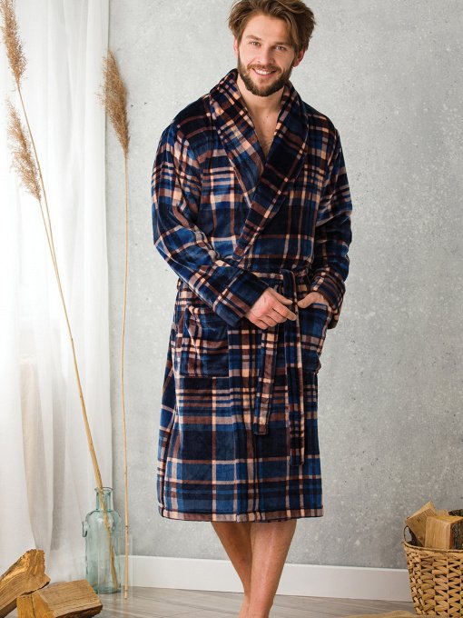 Халат Key модель MGL 466 B20 Чоловічий халат-mix Фото