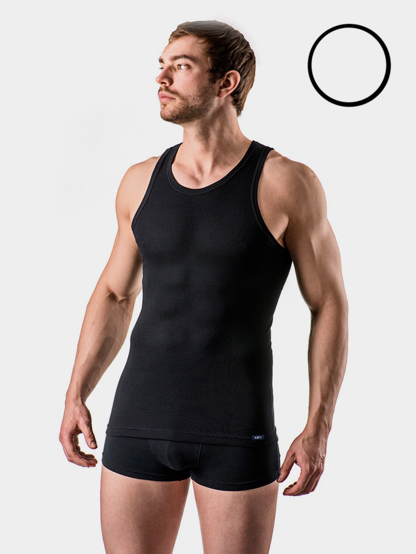 Майка для дома Key модель MVS 012 Чоловіча майка-білий Фото