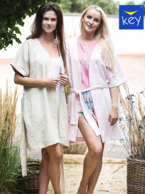 Халат Key модель LGD 106 A21 Жіночий халат-рожевий Фото