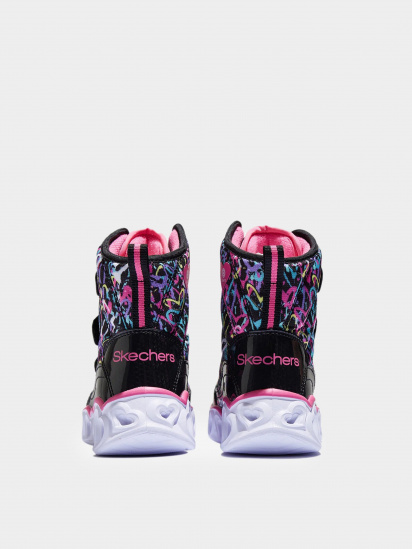 Черевики Skechers S Lights: Heart Lights - Scribble Hearts модель 20288L BKHP — фото 3 - INTERTOP