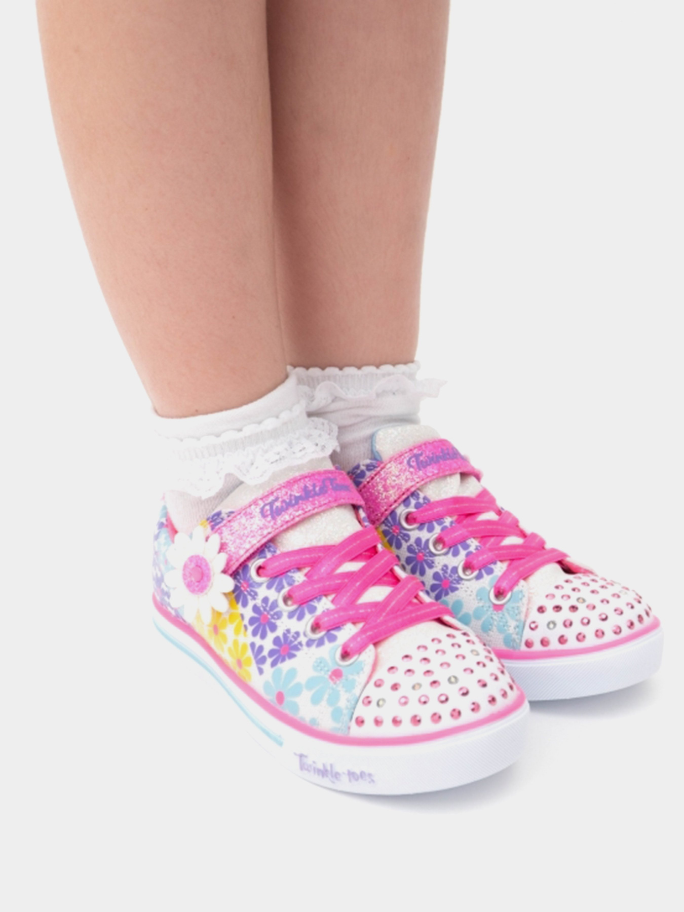 Кеды низкие Skechers Twinkle Toes®: Sparkle Lite - Super Blooms модель 314761L WMLT Фото