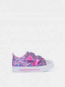 Кеди низькі Skechers Twinkle Toes Lighted - Twinkle Sparks and Hearts модель 314799N PRMT Фото