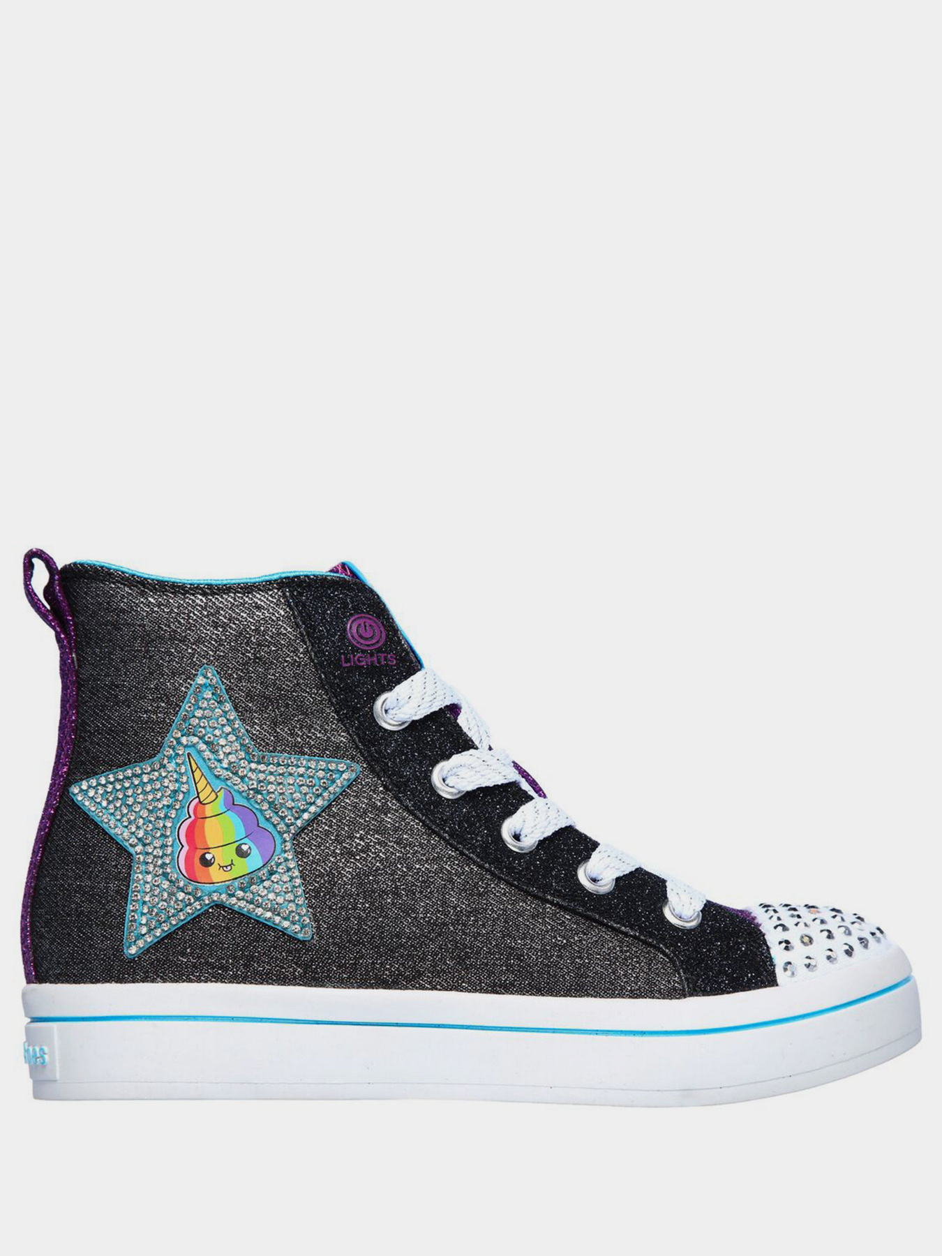 Кеды высокие Skechers Twinkle Toes модель 20234L BKMT Фото