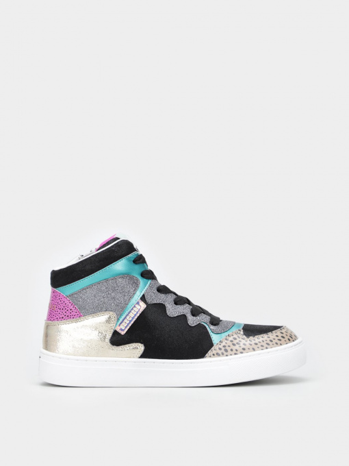 Кеды высокие Skechers Sidestreet - Fierce Remix модель 310076L BKMT Фото