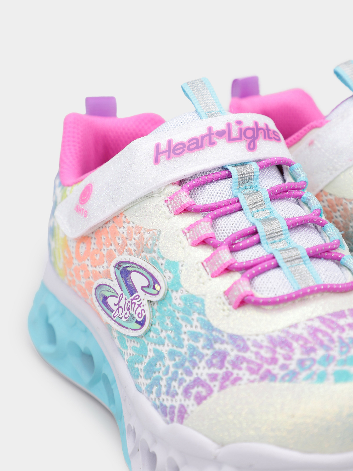 Кроссовки для бега Skechers Flutter Heart Lights - Loves Wild модель 302314L WMLT Фото