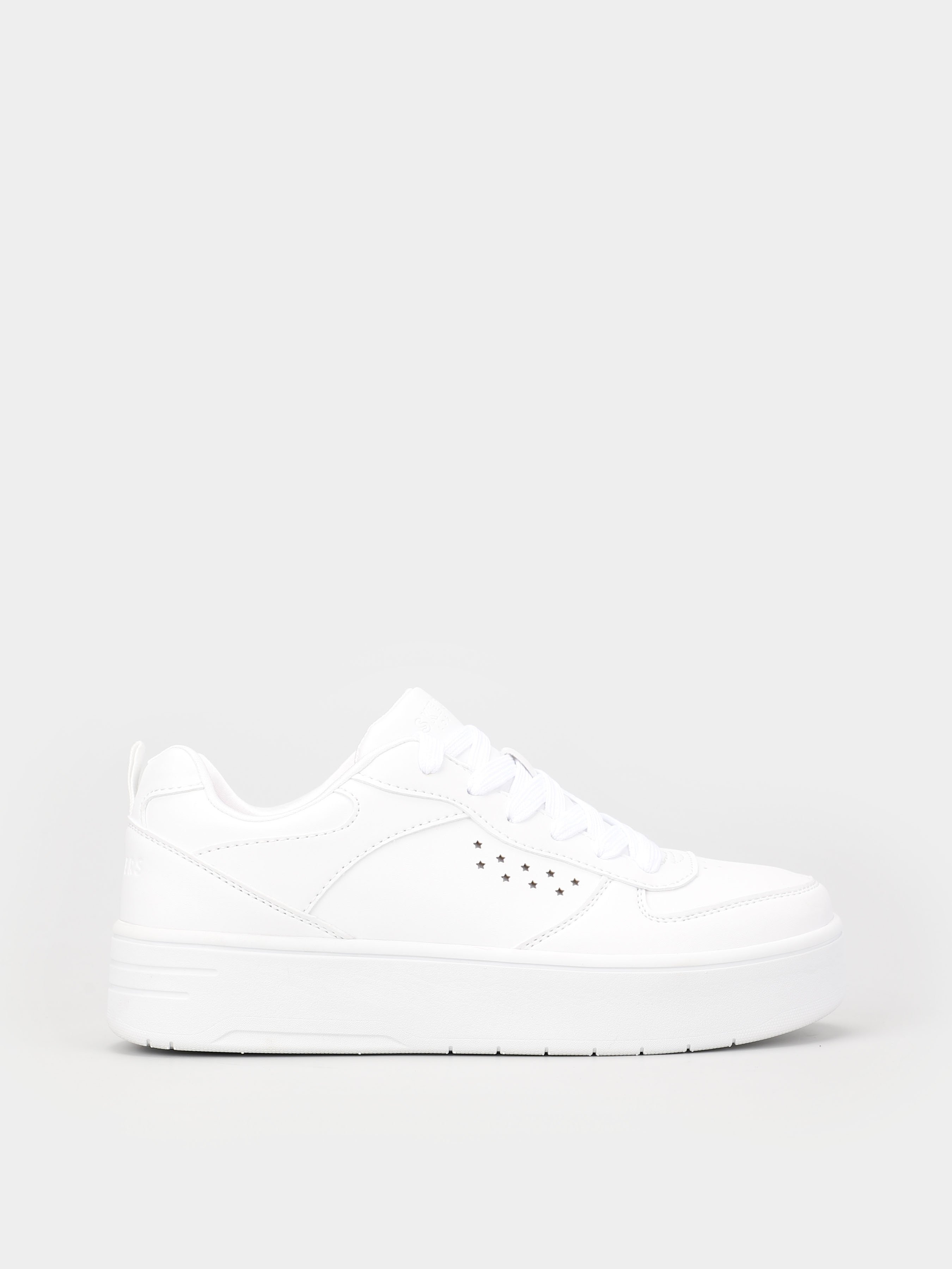 Дитячі Кеди низькі Skechers COURT HIGH (KK3435) колір білий, матеріал штучна шкіра