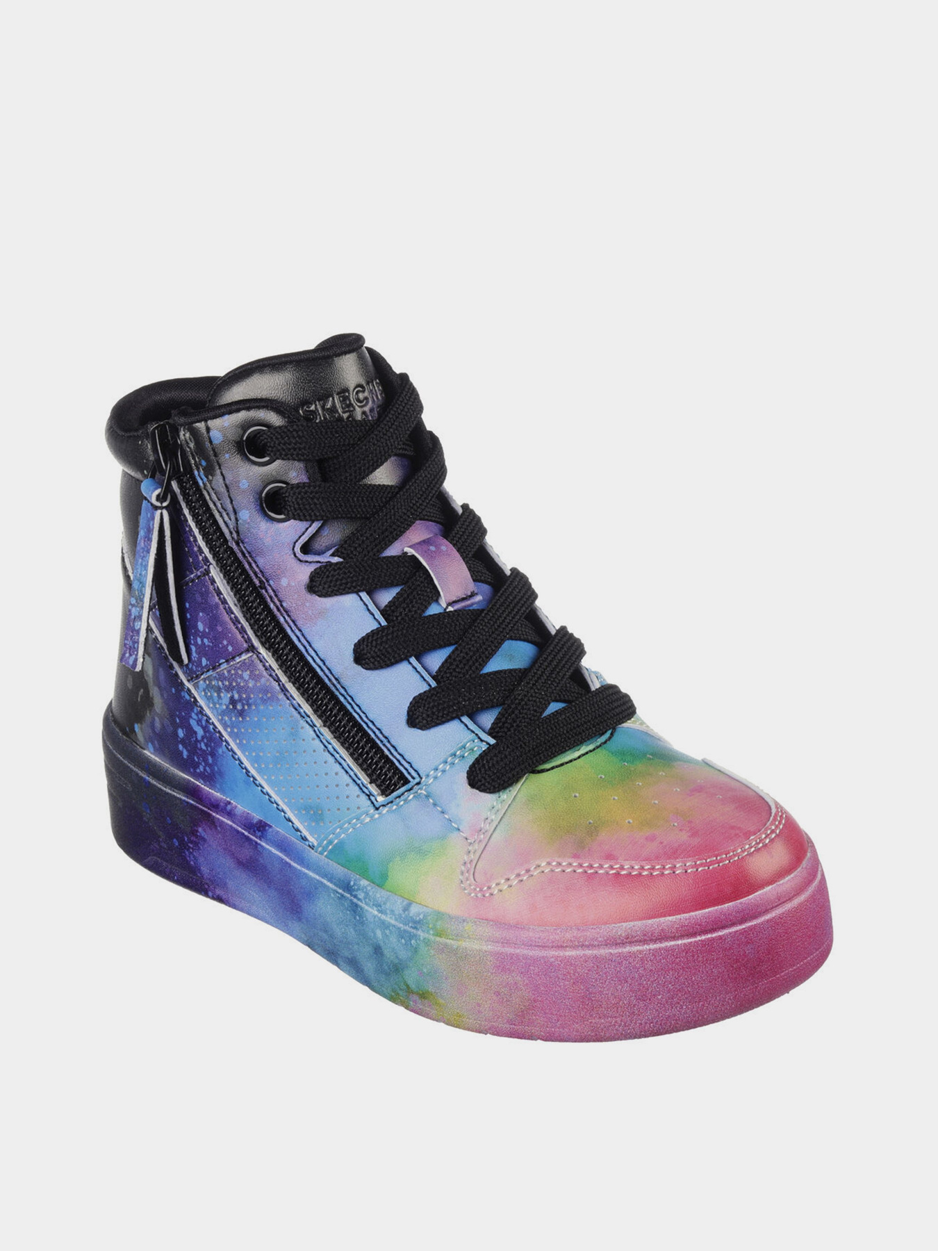 Кеды высокие Skechers Skechers Court High - Electric Splash модель 310195L BKMT Фото