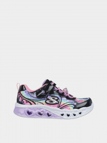 Кроссовки Skechers Flutter Heart Lights - Groovy Swirl модель 303253L BKPK Фото
