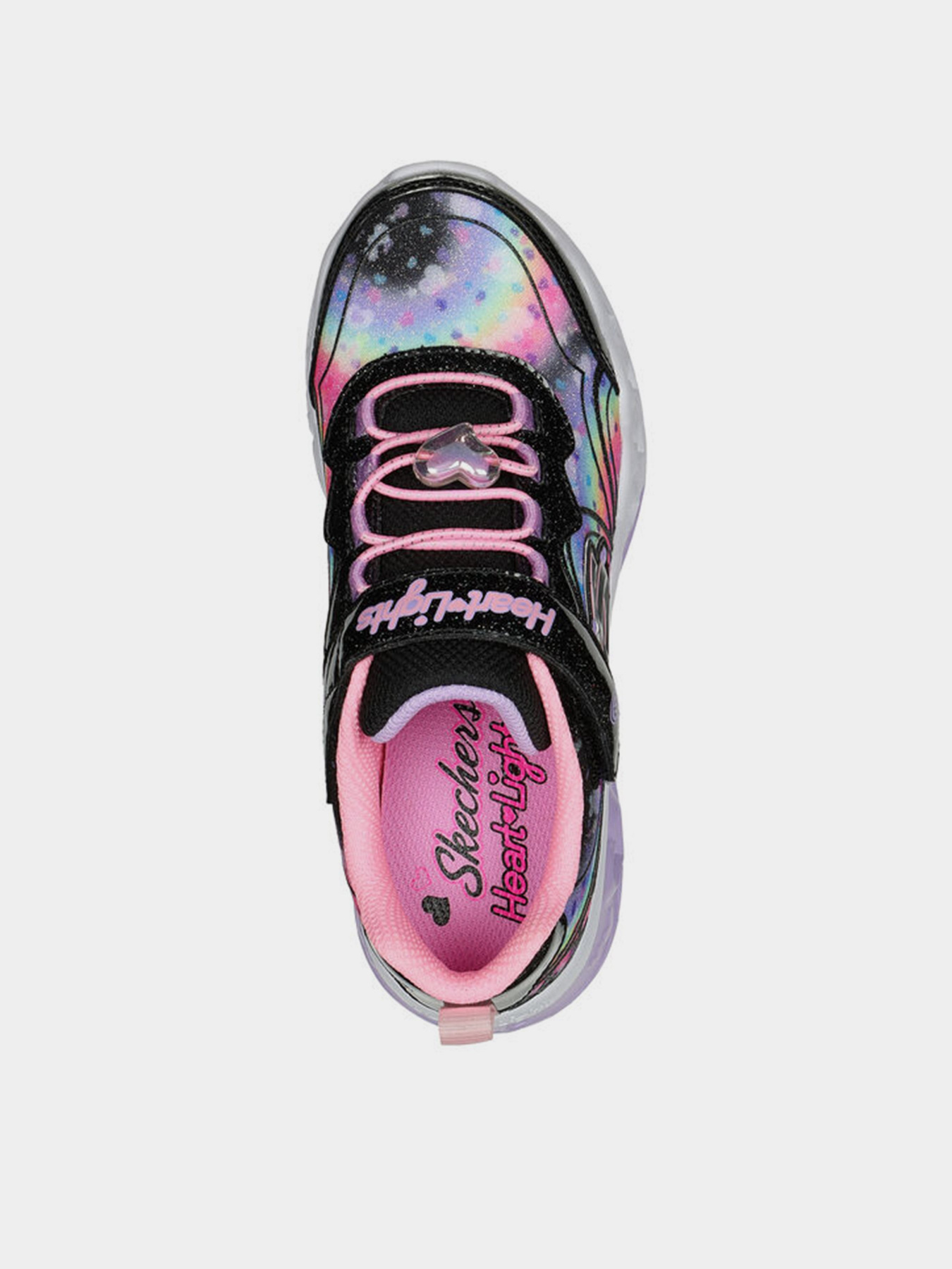 Кросівки повсякденні Skechers Flutter Heart Lights - Groovy Swirl модель 303253L BKPK Фото