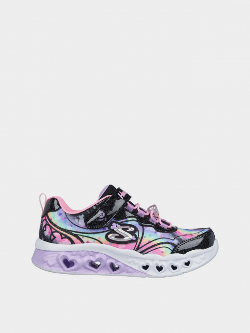 Кроссовки повседневные Skechers Flutter Heart Lights - Groovy Swirl модель 303253L BKPK Фото