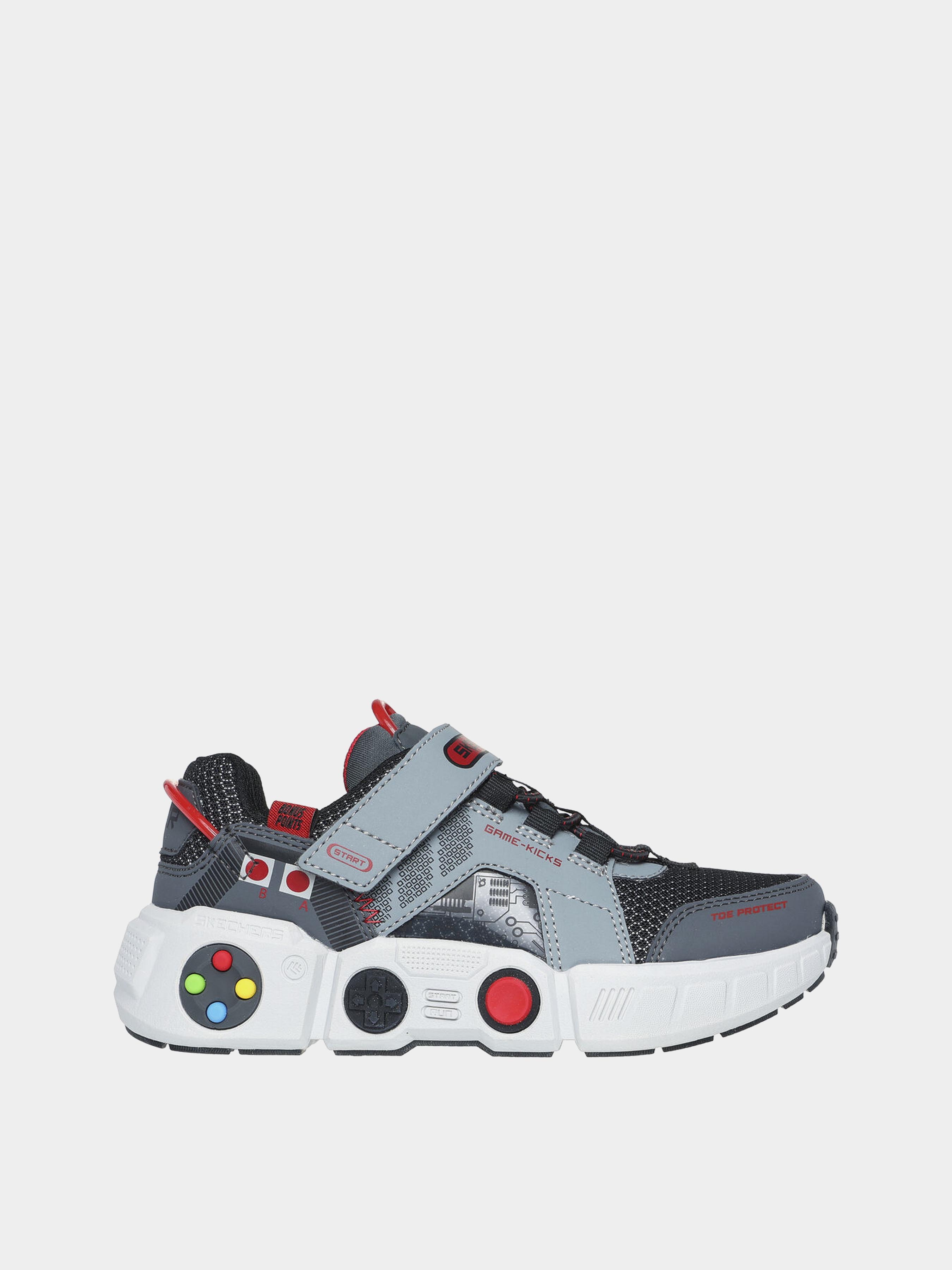 Дитячі Кросівки повсякденні Skechers Game Kicks: Gametronix (KK3505) колір сірий, матеріал штучна шкіра/текстиль Skechers - купити в Україні