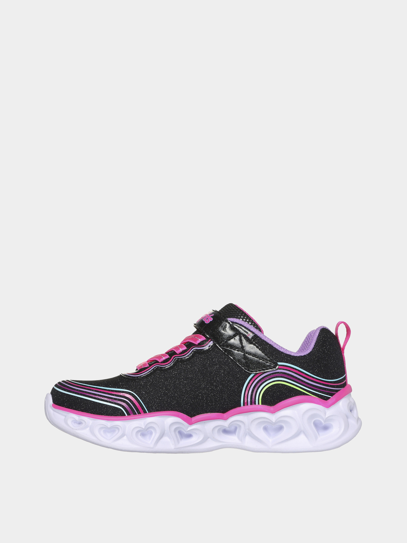 Кроссовки Skechers Heart Lights - Retro Hearts модель 302689L BKMT Фото