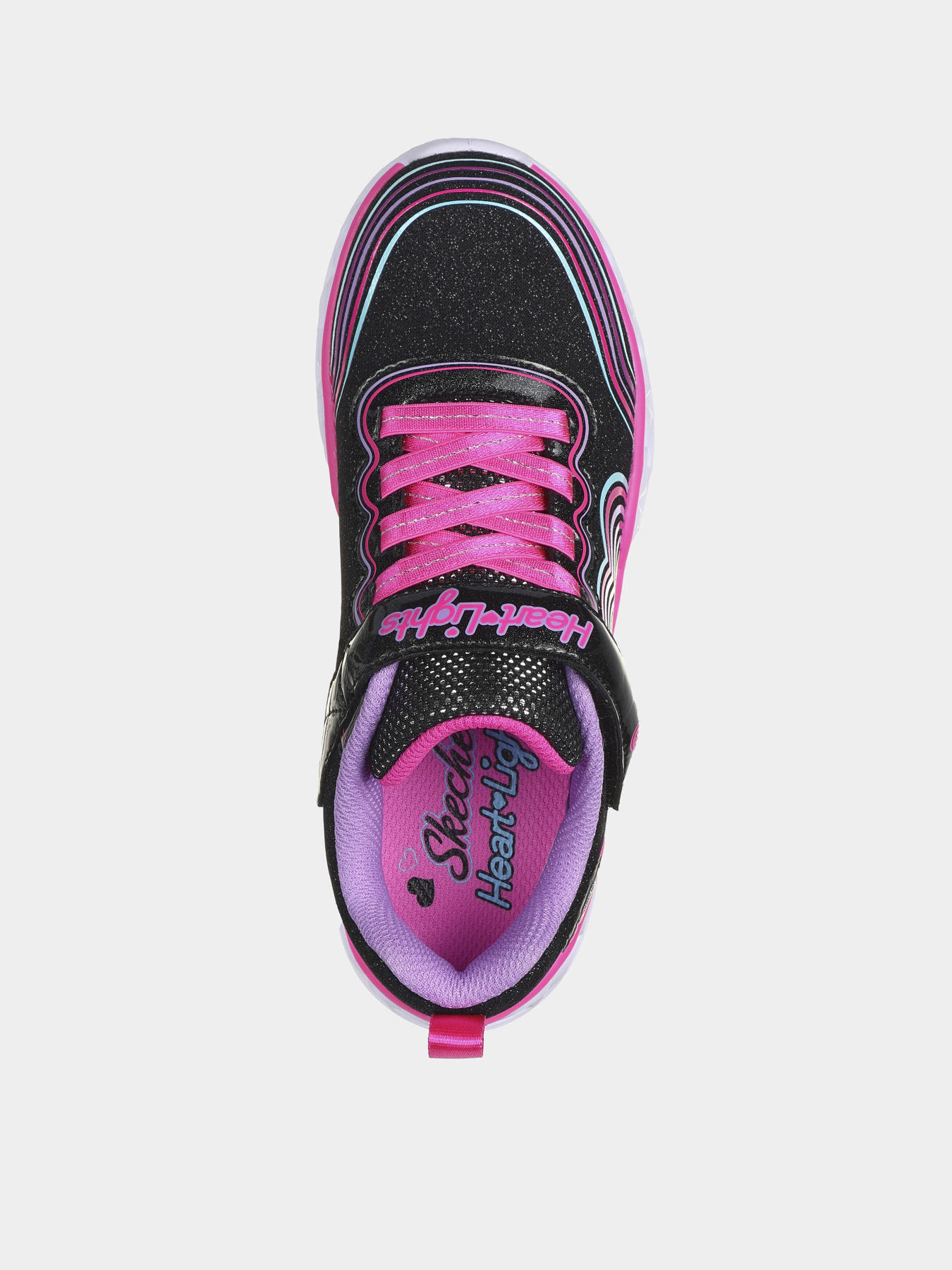 Кроссовки повседневные Skechers Heart Lights - Retro Hearts модель 302689L BKMT Кроссовки повседневные Skechers Heart Lights - Retro Hearts модель 302689L BKMT Фото