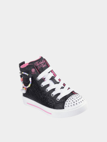 Кеды высокие Skechers Twinkle Toes: Twinkle Sparks - Charm Bestie модель 314816L BLK Фото