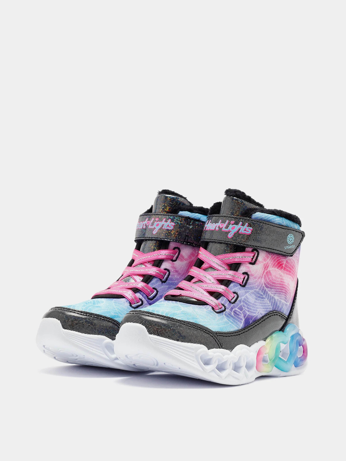 Ботинки Skechers Infinite Heart Lights - Lovin Hearts модель 303054L BKMT Фото