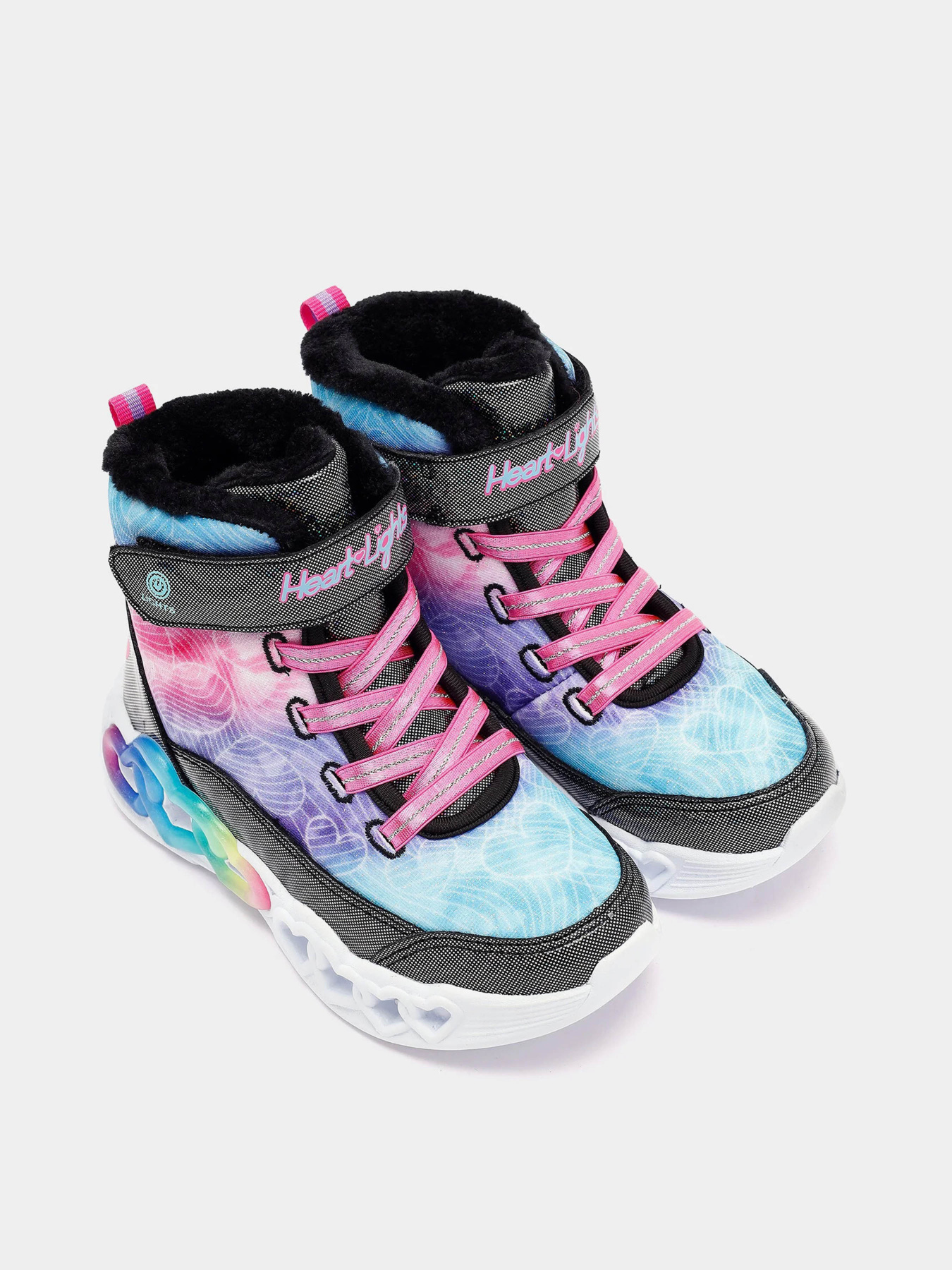Ботинки Skechers Infinite Heart Lights - Lovin Hearts модель 303054L BKMT Фото