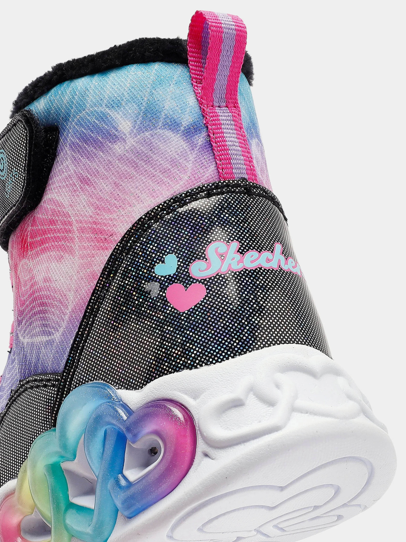 Ботинки Skechers Infinite Heart Lights - Lovin Hearts модель 303054L BKMT Фото