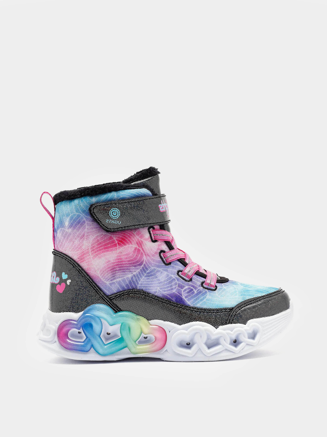 Ботинки Skechers Infinite Heart Lights - Lovin Hearts модель 303054L BKMT Фото