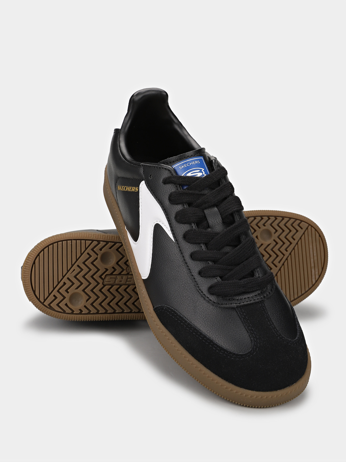 Кеды низкие Skechers ZINGER STREET модель 418005L BKW Фото