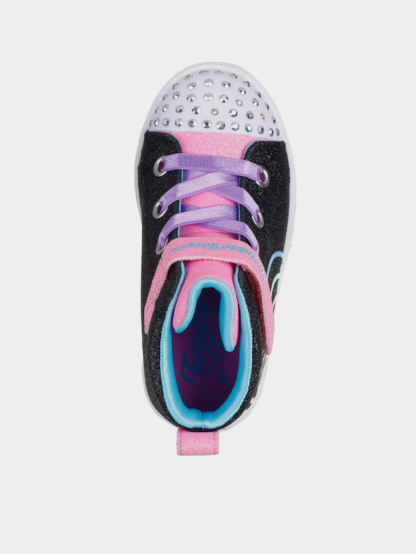 Кеды высокие Skechers Twinkle Toes: Heart Steps - Heart Glow модель 314623N BKMT Фото
