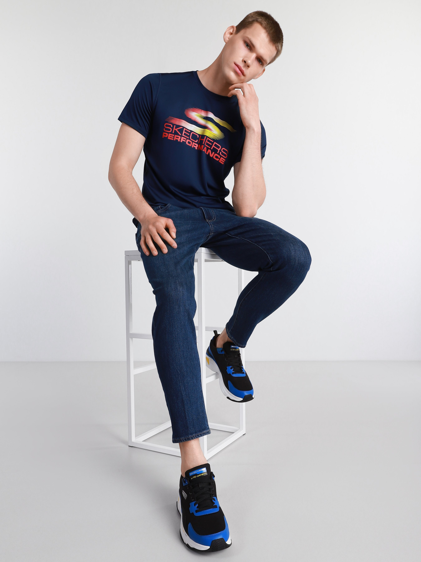 Кросівки повсякденні Skechers Energy Racer - Vinton модель 237132 BKBL Фото