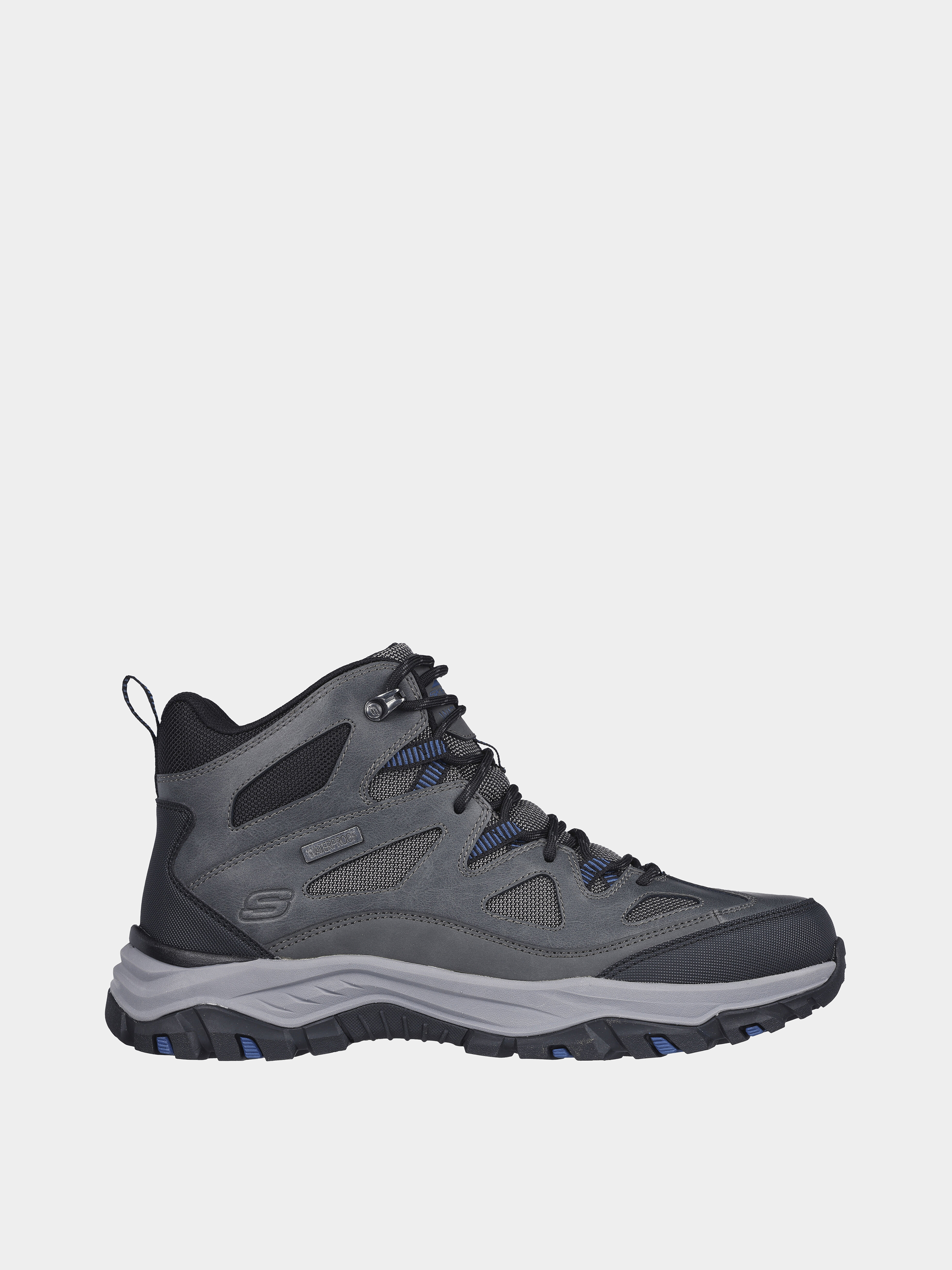Чоловічі Черевики Skechers Relaxed Fit: Rickter - Bodine (KM5333) колір сірий, матеріал шкіра/штучна шкіра/текстиль