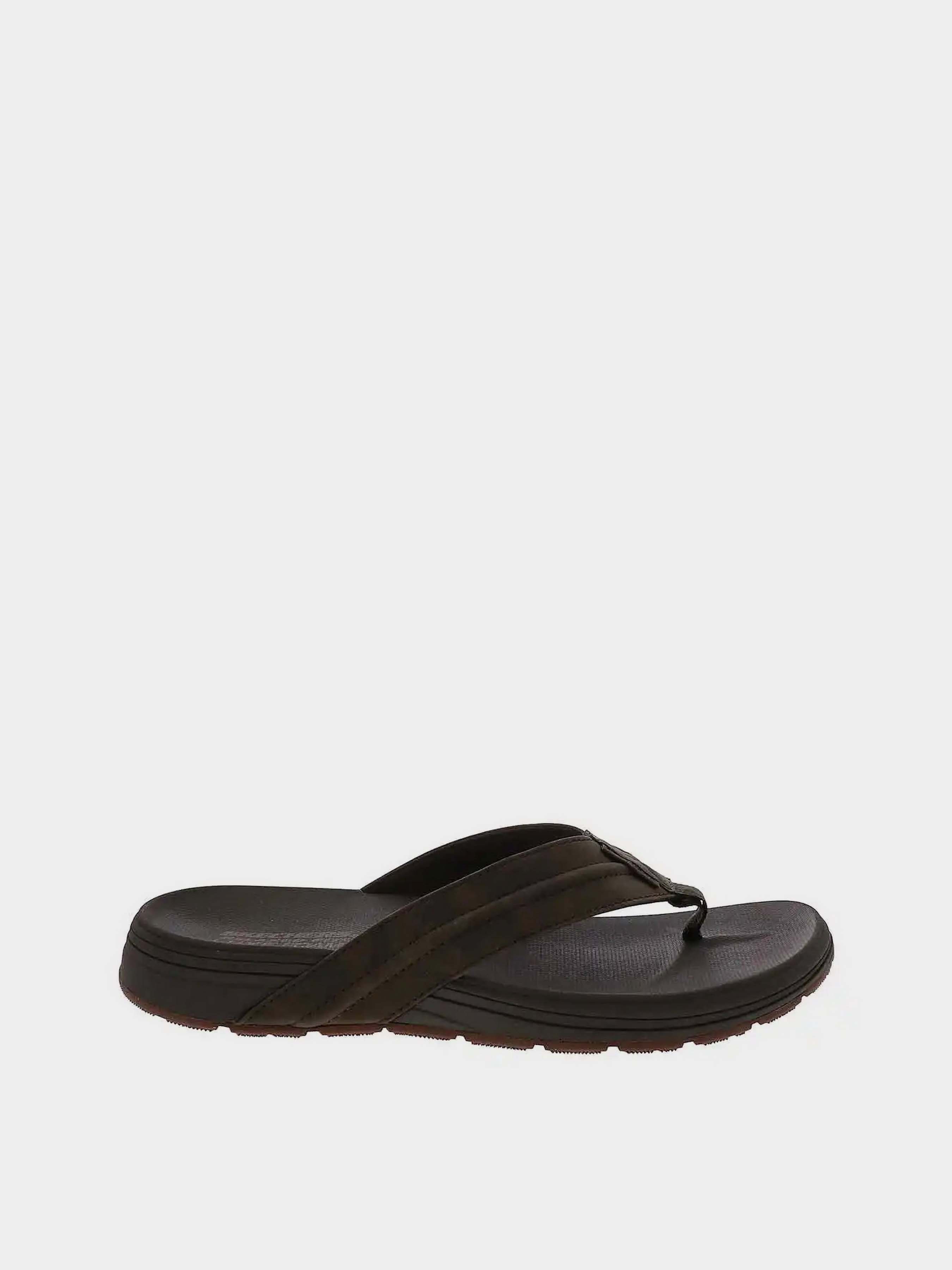 Чоловічі В'єтнамки Skechers PATINO (KM5500) колір коричневий, матеріал штучна шкіра