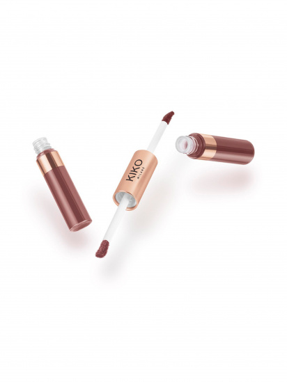 KIKO MILANO ­Подвійна рідка помада для губ Matte & Shiny Duo Liquid Lip Colour модель KM000000351003B — фото - INTERTOP