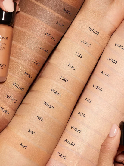 KIKO MILANO ­Тональна основа&консилер 2в1 Full Coverage 2-In-1 Foundation & Concealer модель KM000000535005B — фото - INTERTOP