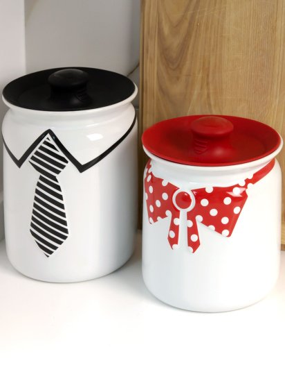 MBM MY HOME ­Емкость для хранения белая с красным модель KP-42 WHITE/RED — фото 4 - INTERTOP