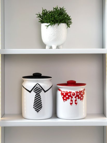 MBM MY HOME ­Емкость для хранения белая с красным модель KP-42 WHITE/RED — фото 5 - INTERTOP