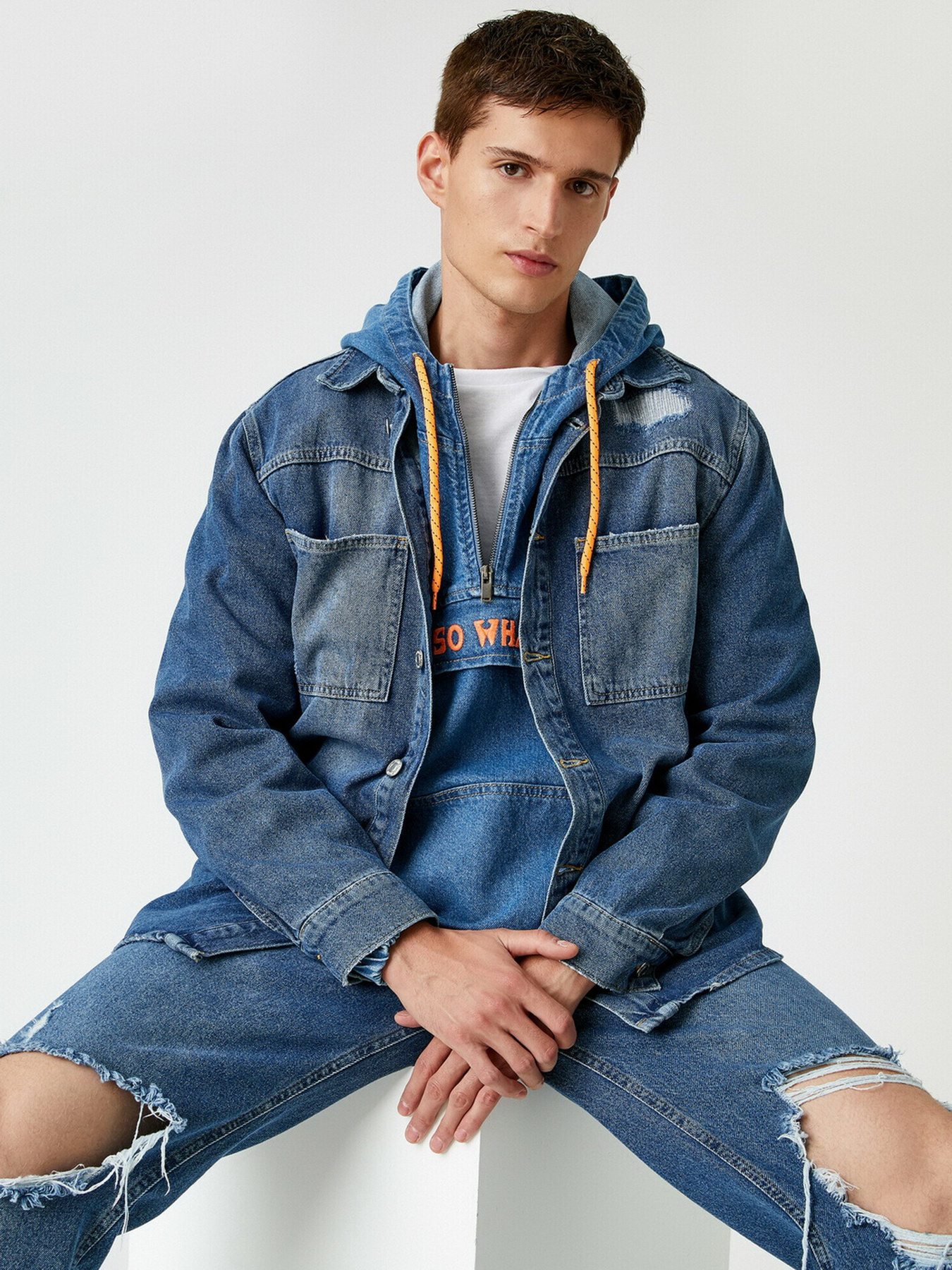 Джинсова куртка Koton модель 2kam53016ld600 Фото