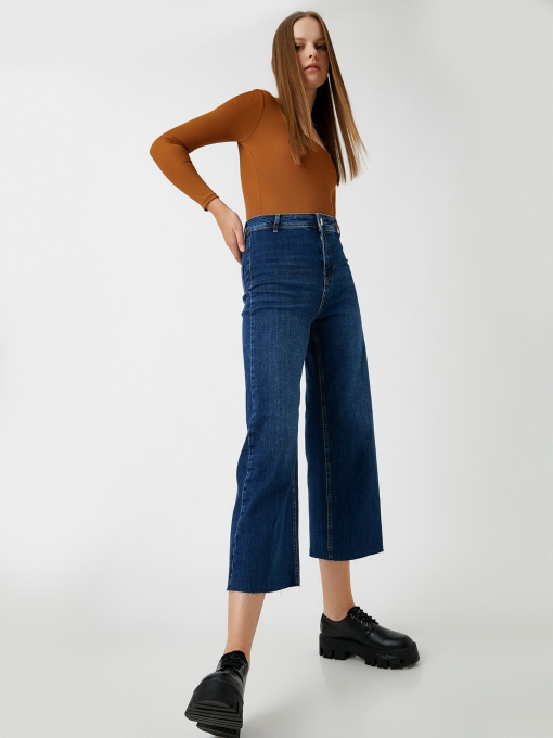 Широкие джинсы Koton Sequin модель 2KAK47202MDDRK Фото