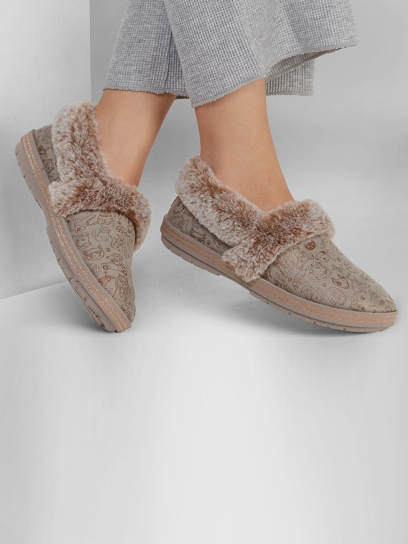 Тапки Skechers BOBS Too Cozy - Paws 2 Pawty модель 113487 TPE Фото